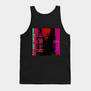 Angry - Glitch Art Abstract Tank Top